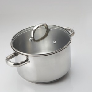 Impact Bounded Stainless Steel Casserole with Glass Lid