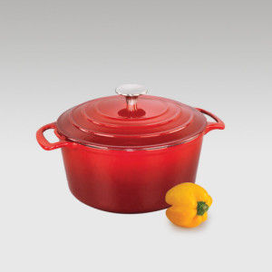 Enamelled Cast Iron Casserole Tall with Lid